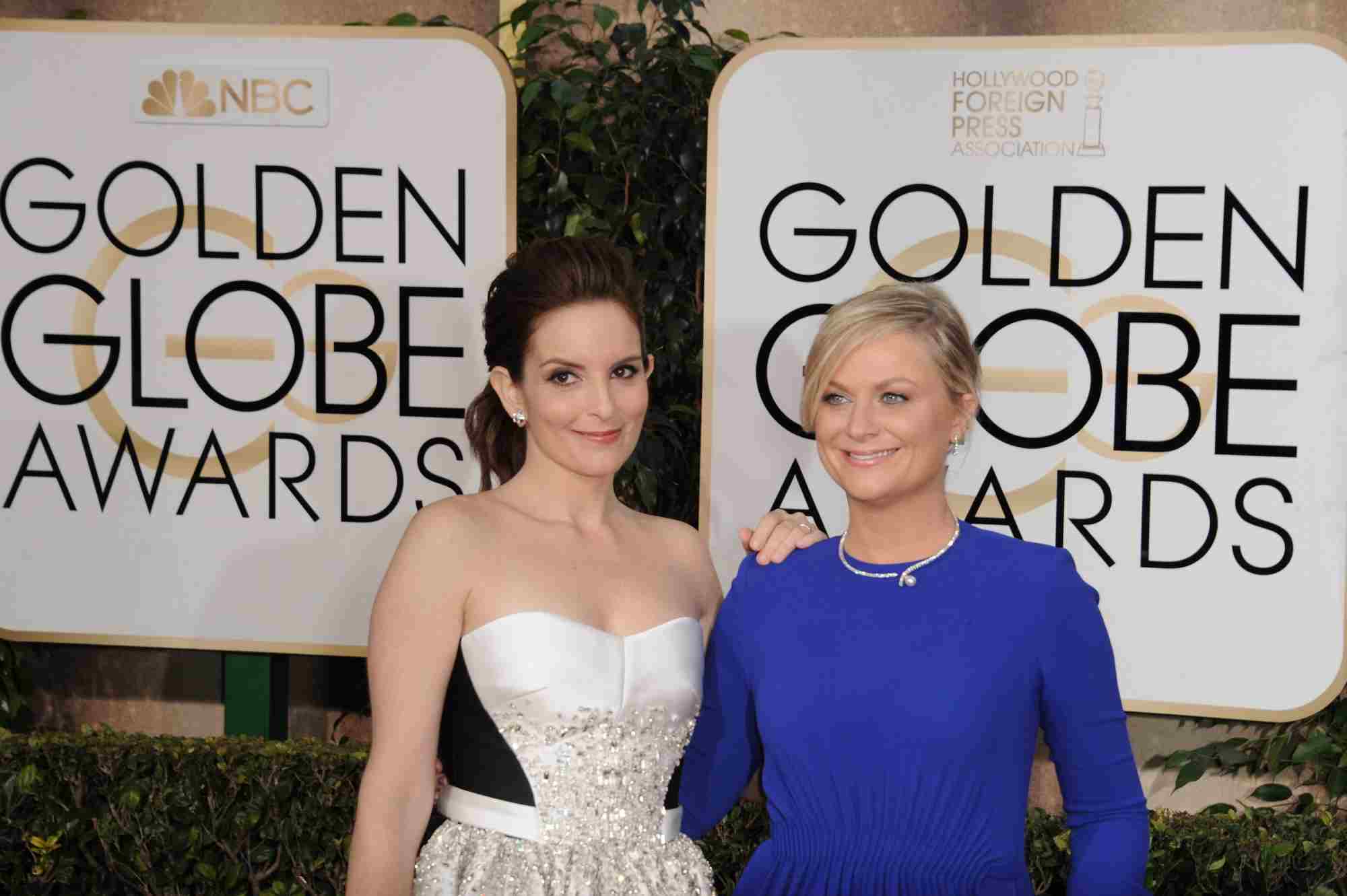 Tina Fey and Amy Poehler at the Golden Globe Awards